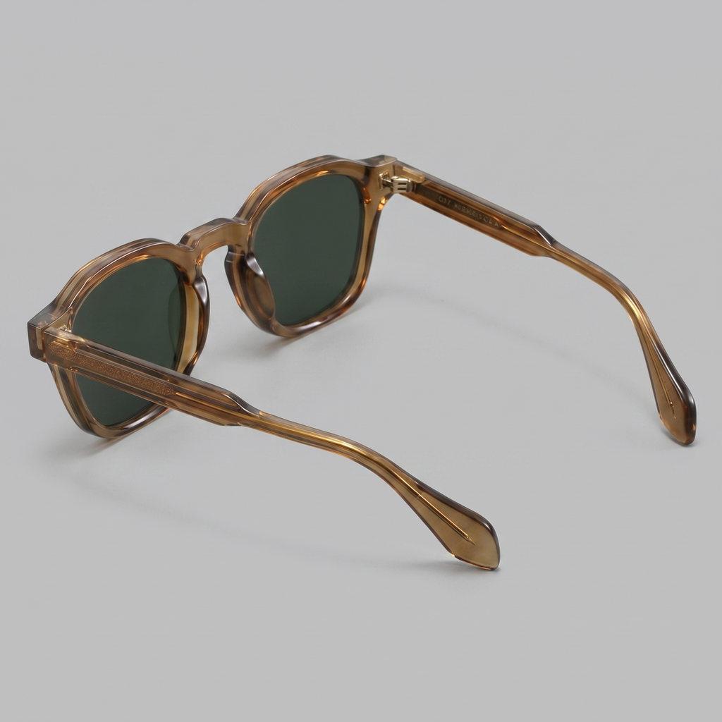 Men's Vintage Square Sunglasses with Dark Lenses