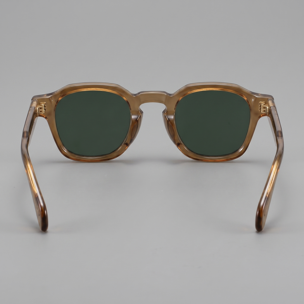 Men's Vintage Square Sunglasses with Dark Lenses
