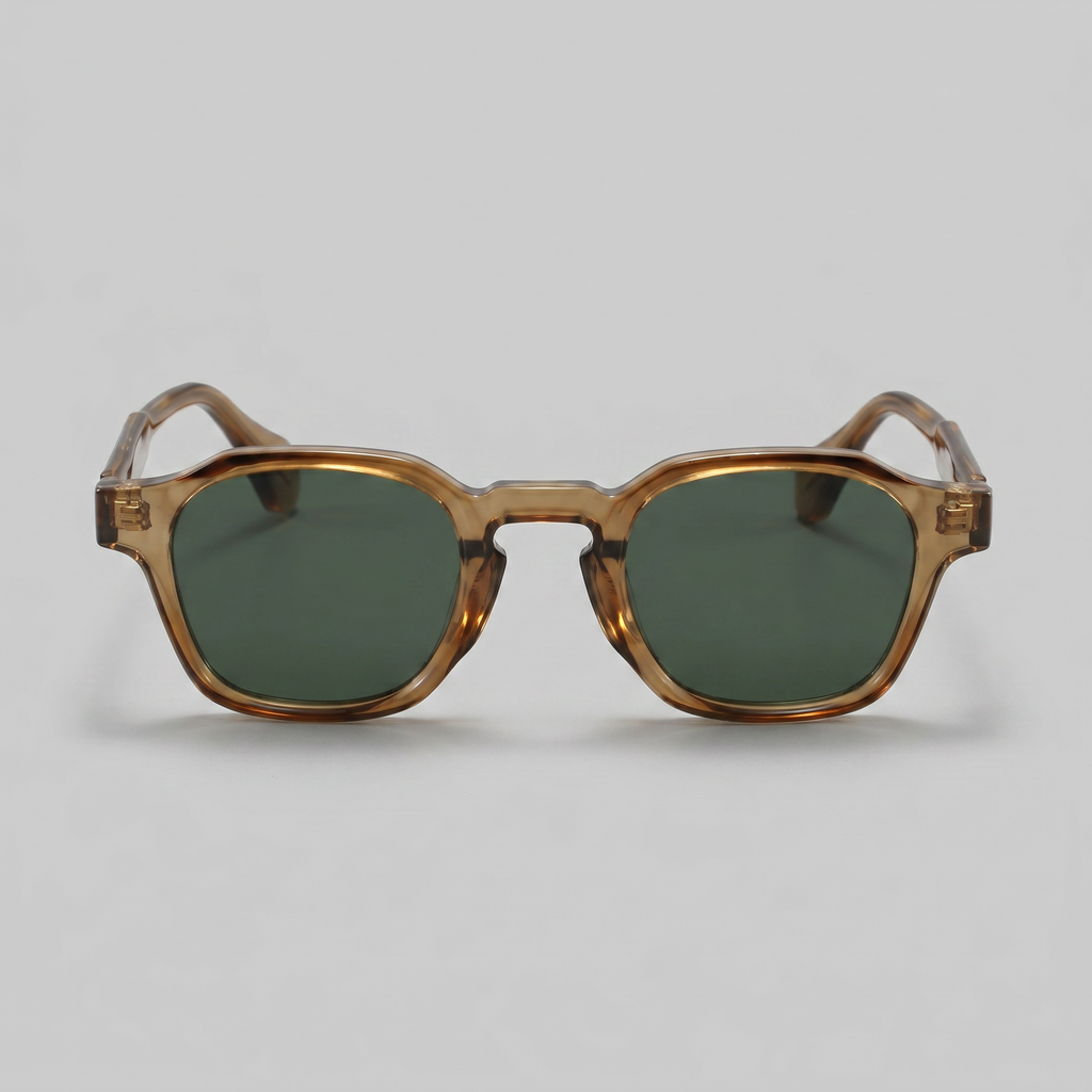 Men's Vintage Square Sunglasses with Dark Lenses