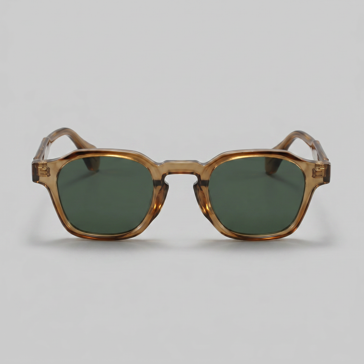 Men's Vintage Square Sunglasses with Dark Lenses