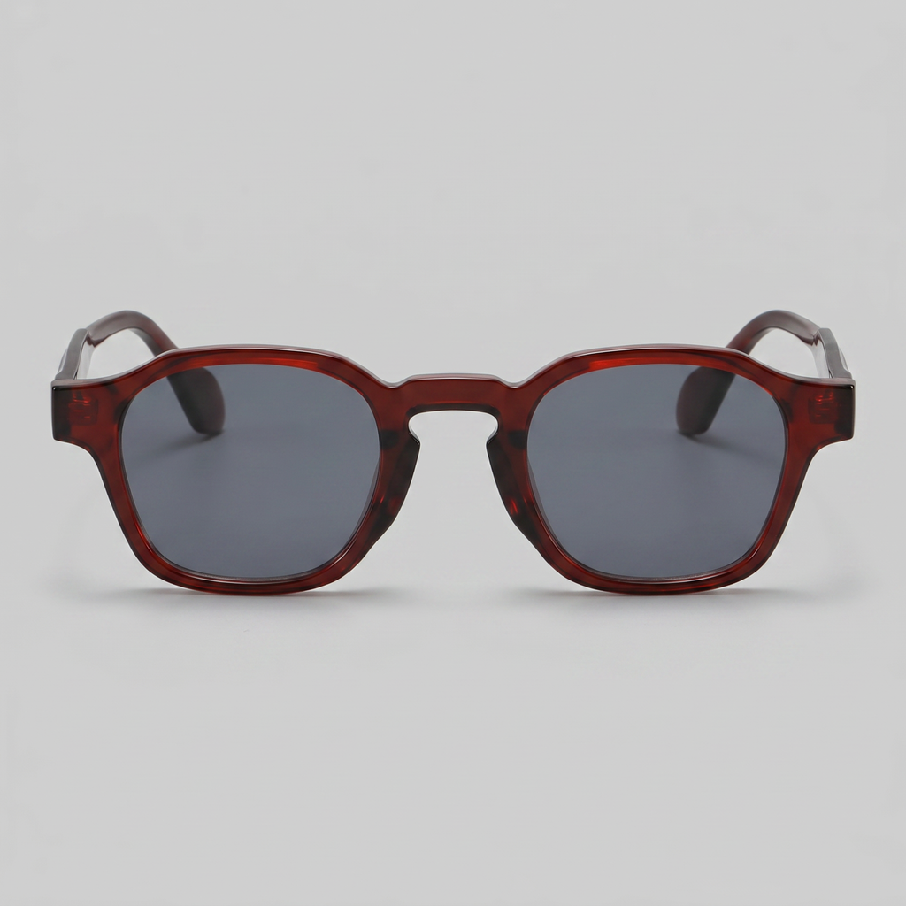 Men's Vintage Square Sunglasses with Dark Lenses