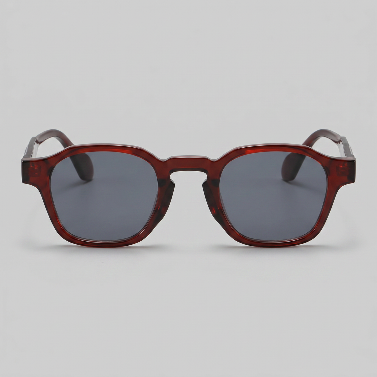 Men's Vintage Square Sunglasses with Dark Lenses