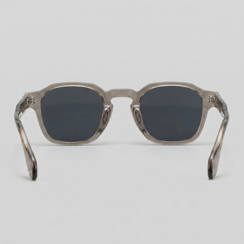 Men's Vintage Square Sunglasses with Dark Lenses