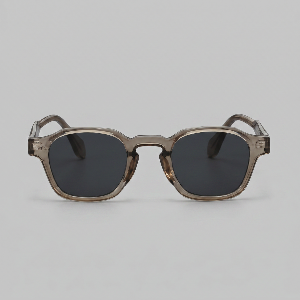 Men's Vintage Square Sunglasses with Dark Lenses