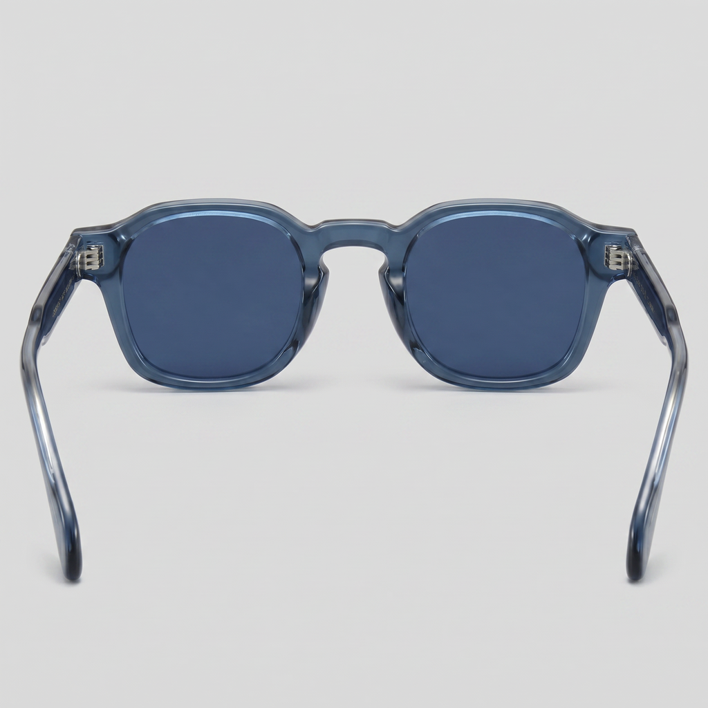 Men's Vintage Square Sunglasses with Dark Lenses