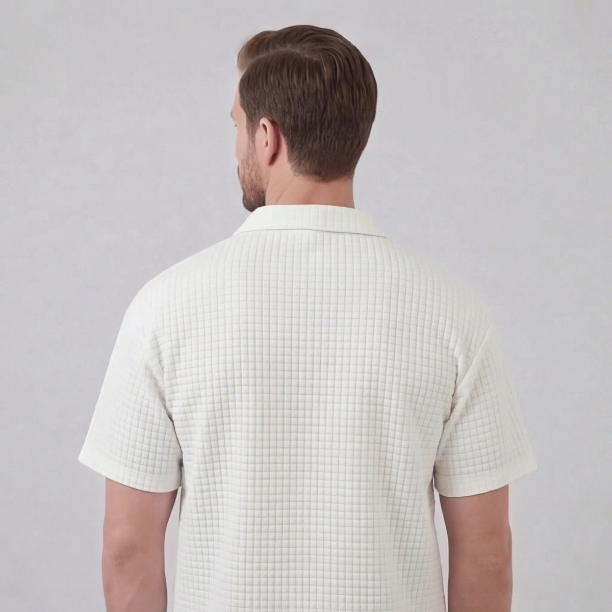 Men's Waffle Knit Short Outfit Summer Set