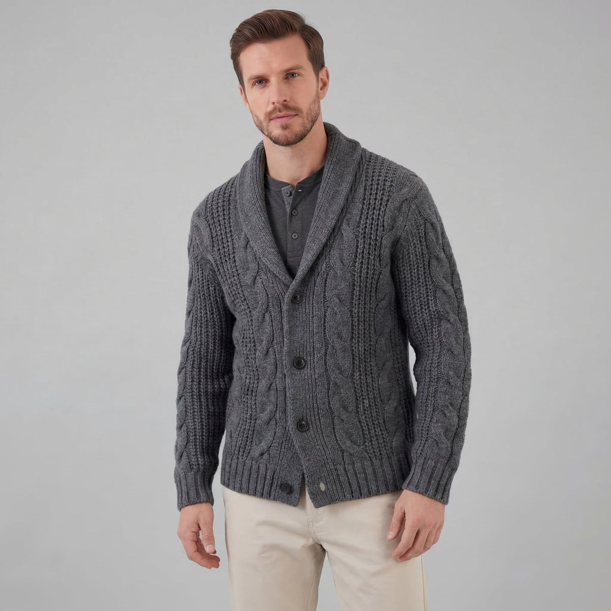 Men's Wool Knitted Cardigan