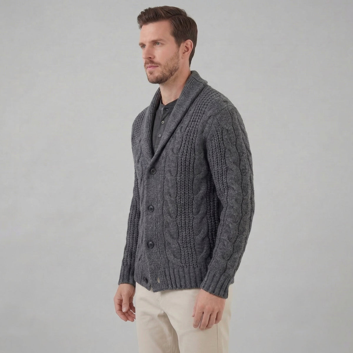 Men's Wool Knitted Cardigan