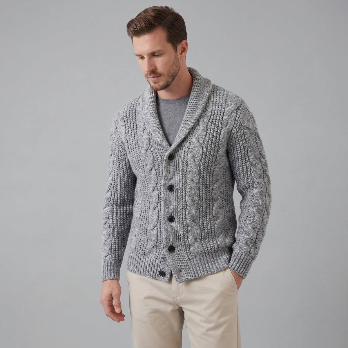 Men's Wool Knitted Cardigan