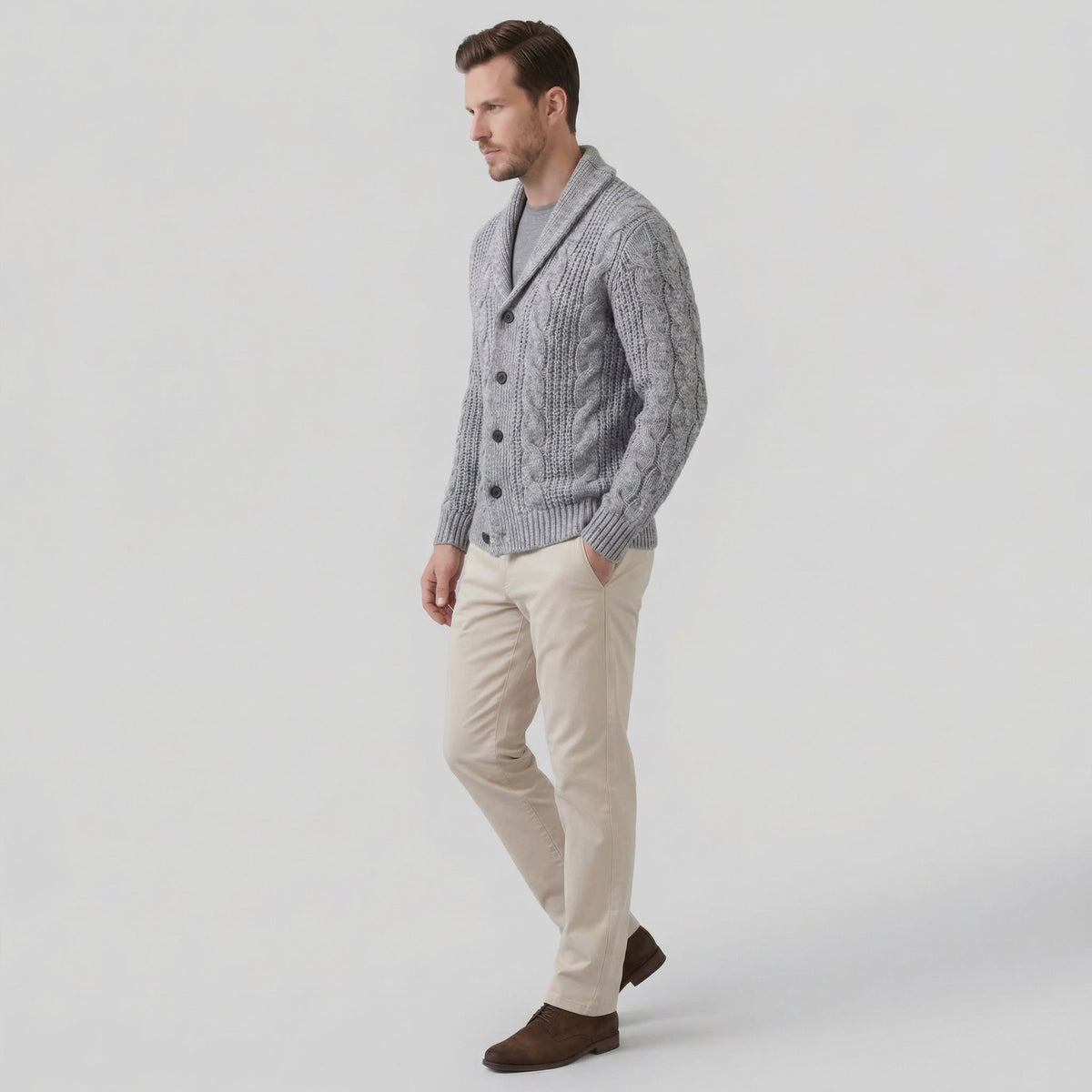 Men's Wool Knitted Cardigan