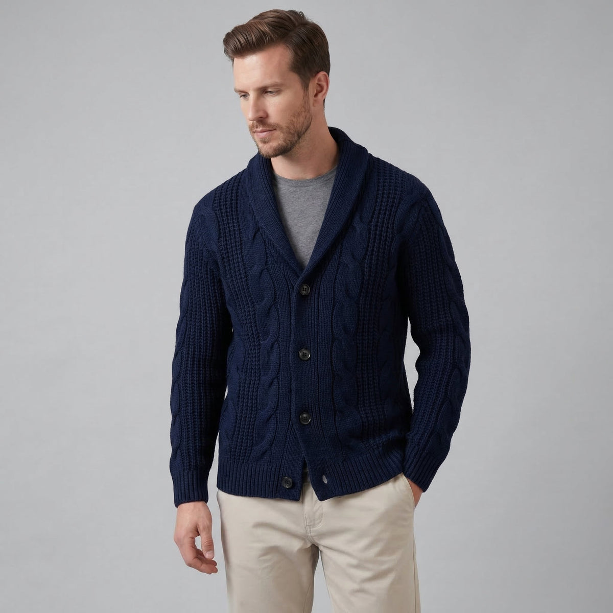 Men's Wool Knitted Cardigan