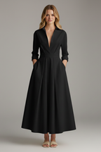 Sarah | Women’s Button Front Collared Midi Dress