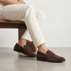 Men's Suede Penny Loafers