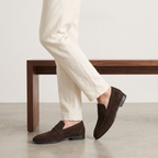 Men's Suede Penny Loafers